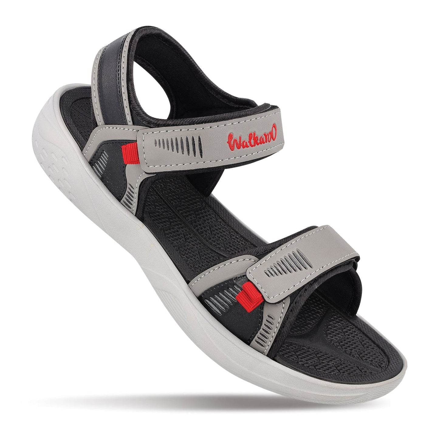 Walkaroo Mens Sandals - WC4375 Black Grey - Walkaroo Footwear