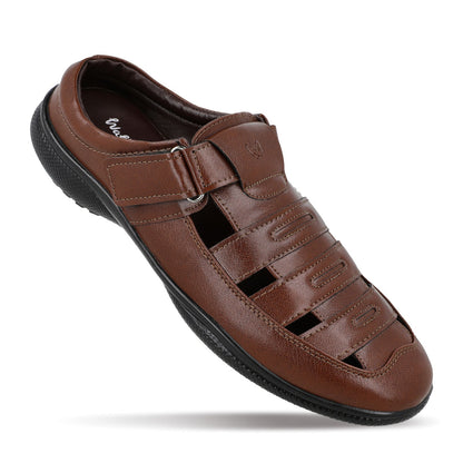 Walkaroo Men Roman Sandals - WF6258 Brown - Walkaroo Footwear