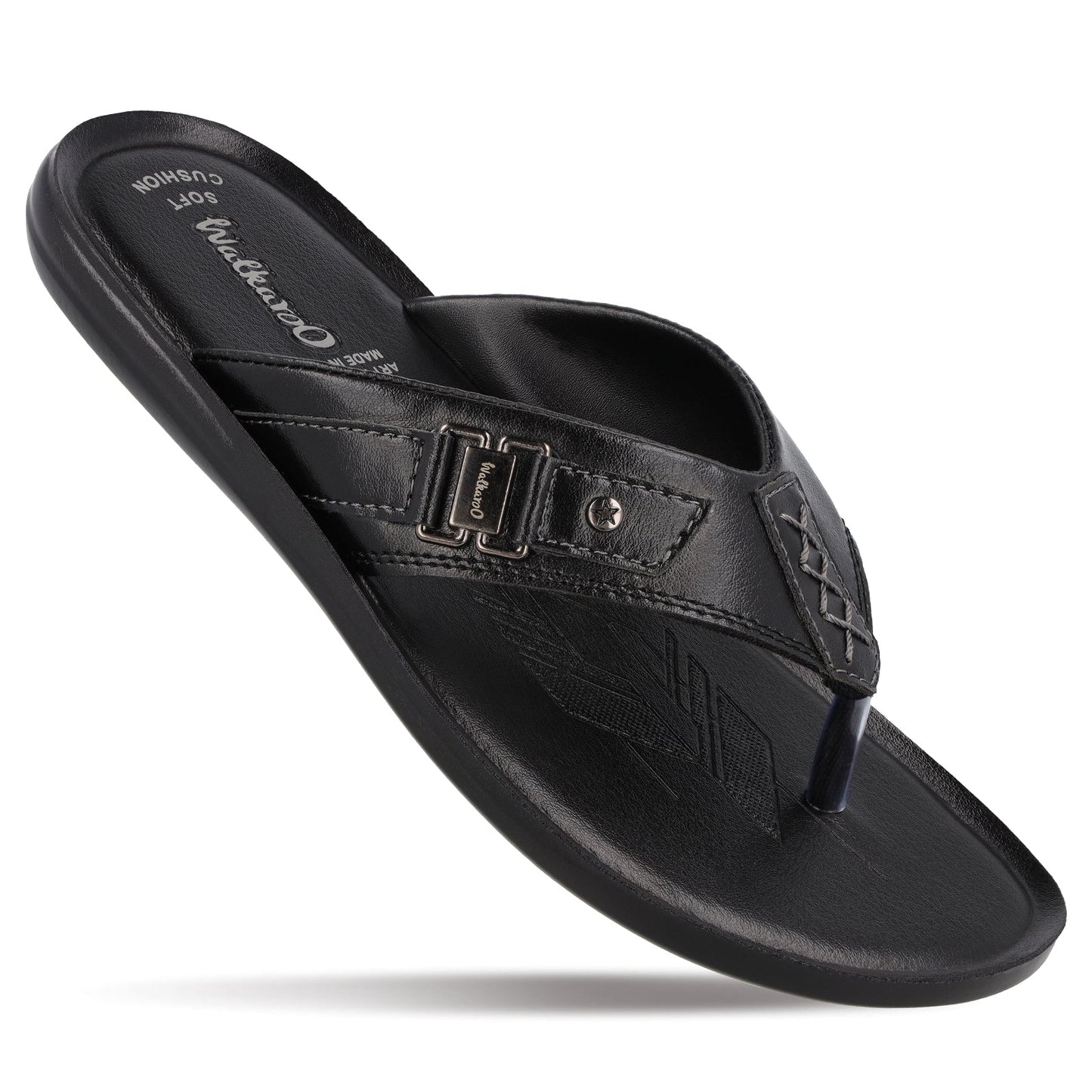 Walkaroo Men Sandal - WG5078 Black - Walkaroo Footwear