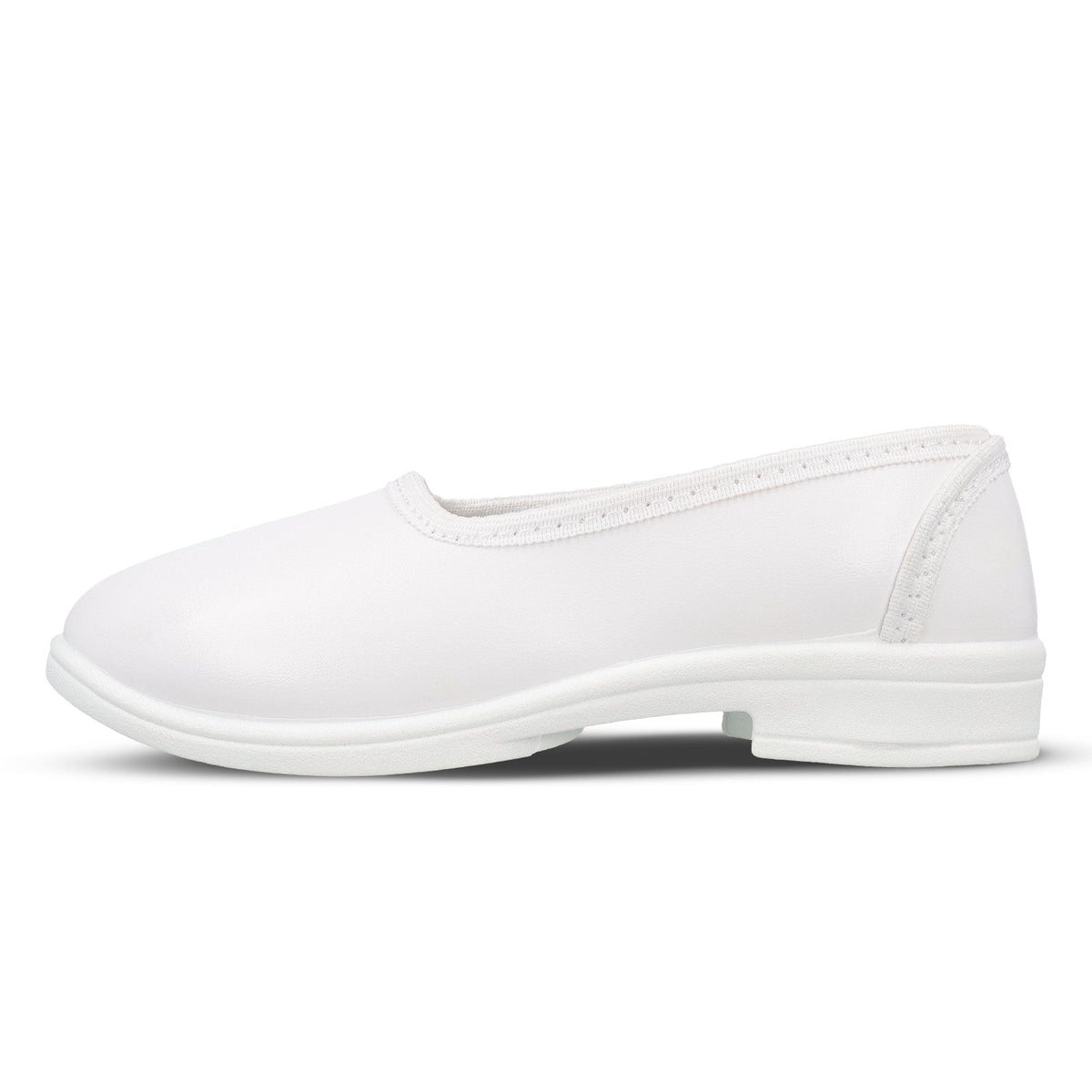 Kids Slip-On school Shoe - WV593 White