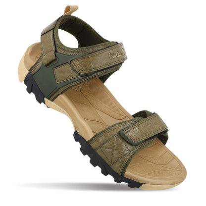 Walkaroo Men Sandals - WC4421 Olive - Walkaroo Footwear