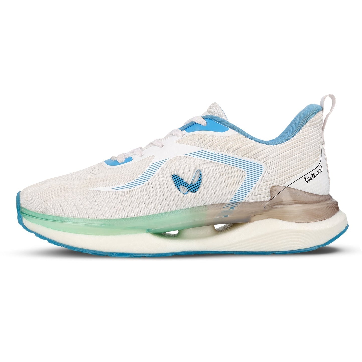 Walkaroo Men Sports Shoe - WS9122 White Turquoise - Walkaroo Footwear