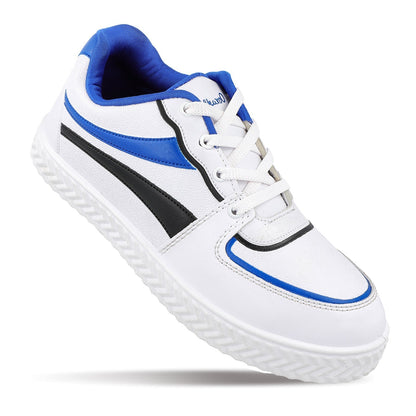 Walkaroo Boys Shoes - WK362 White Blue - Walkaroo Footwear