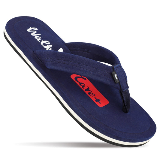 Walkaroo Men Solid Care Plus Flip-Flop - WH3807 Navy Blue - Walkaroo Footwear