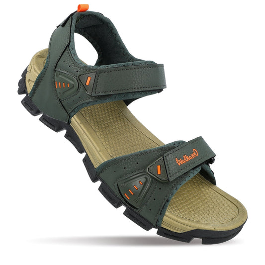 Walkaroo Men Sandals - WC4405 Olive Green - Walkaroo Footwear