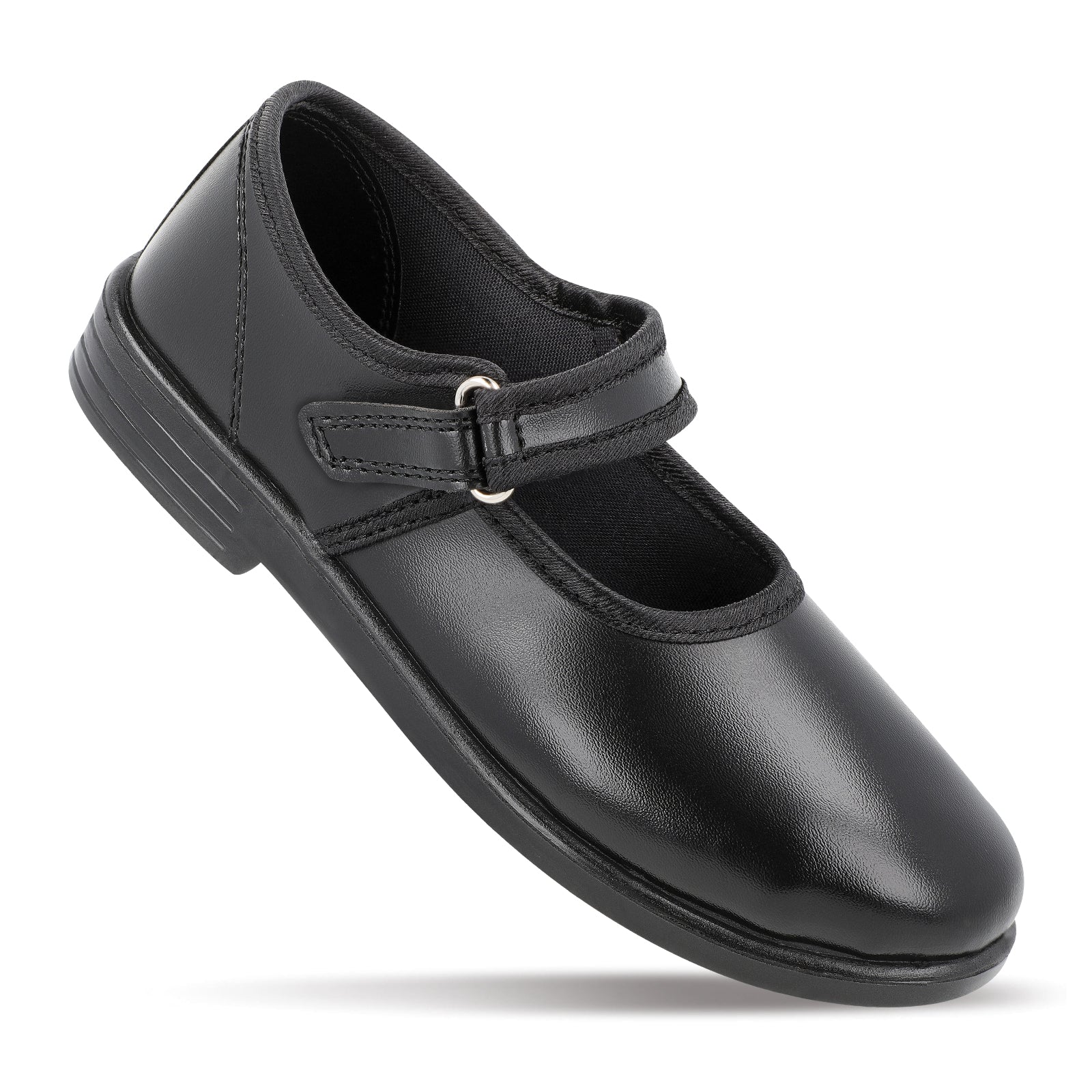 Walkaroo Girls School shoe -WV552 Black - Walkaroo Footwear