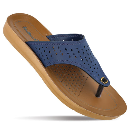 Walkaroo Womens Solid Thong Sandals - 13733 Blue - Walkaroo Footwear