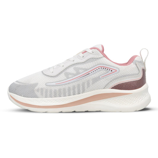 Women's Lace-up Sports Shoe - WS9918 White