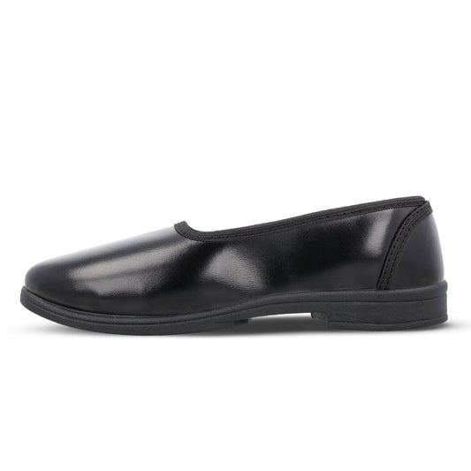Girls Slip-On school Shoes - WV593 Black