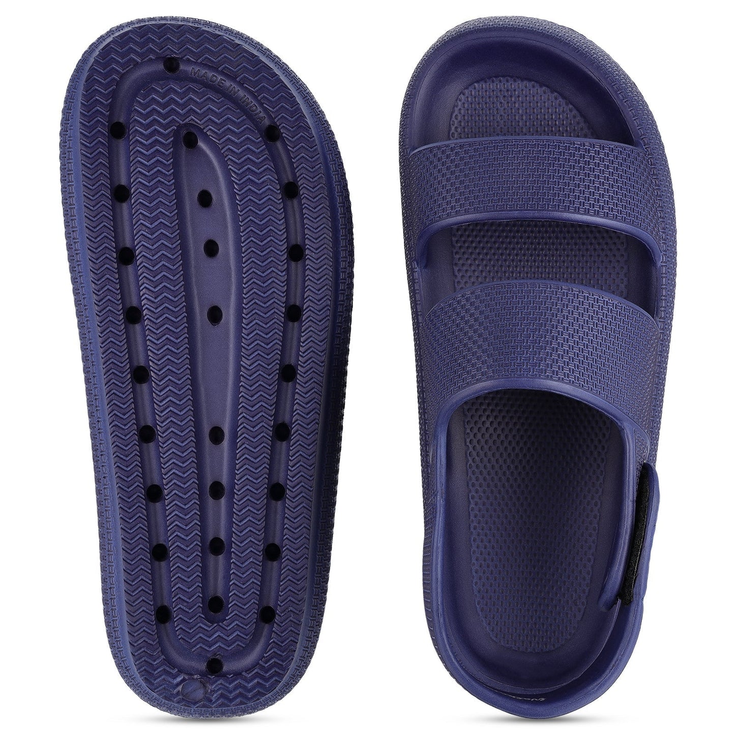 Walkaroo Mens Flip Flop Slippers - WC4828 Navy Blue - Walkaroo Footwear