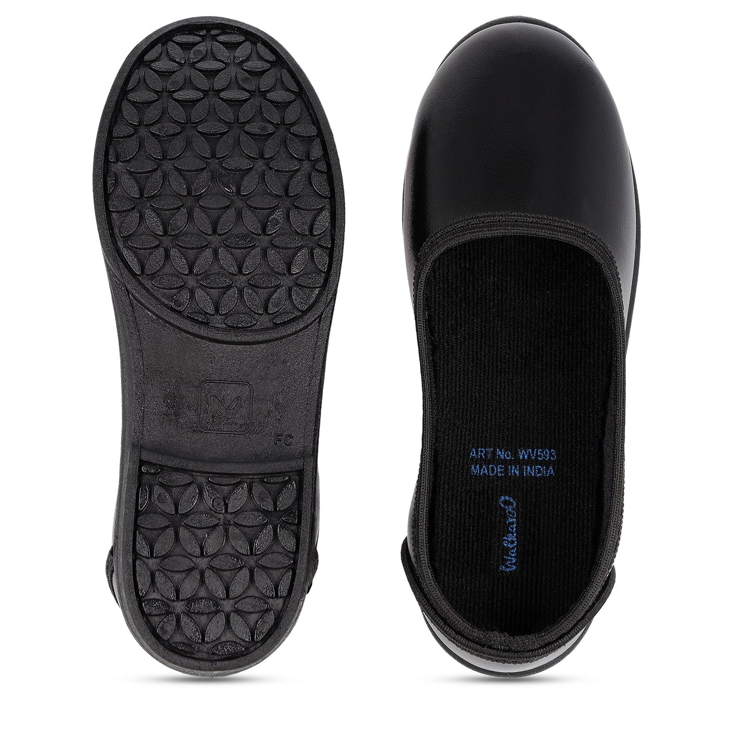 Kids Slip-On school Shoe - WV593 Black