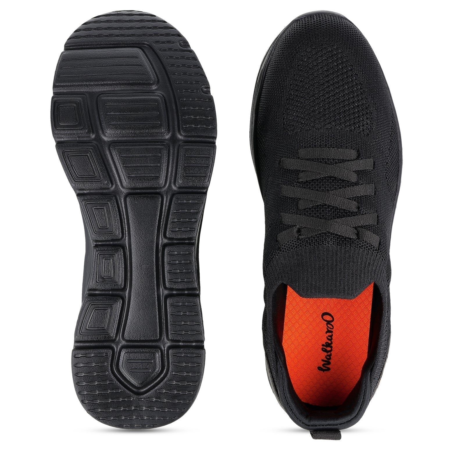 Walkaroo Men Sports Shoe - WS9565 Black Black - Walkaroo Footwear