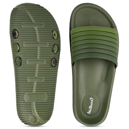 Men's Flip Flop Sliders  - WC4845 Olive