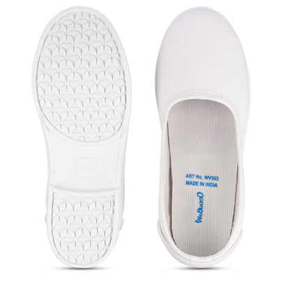 Kids Slip-On school Shoe - WV593 White
