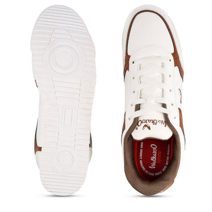 Men's Low-Top Sneakers -  WY3459 White Brown