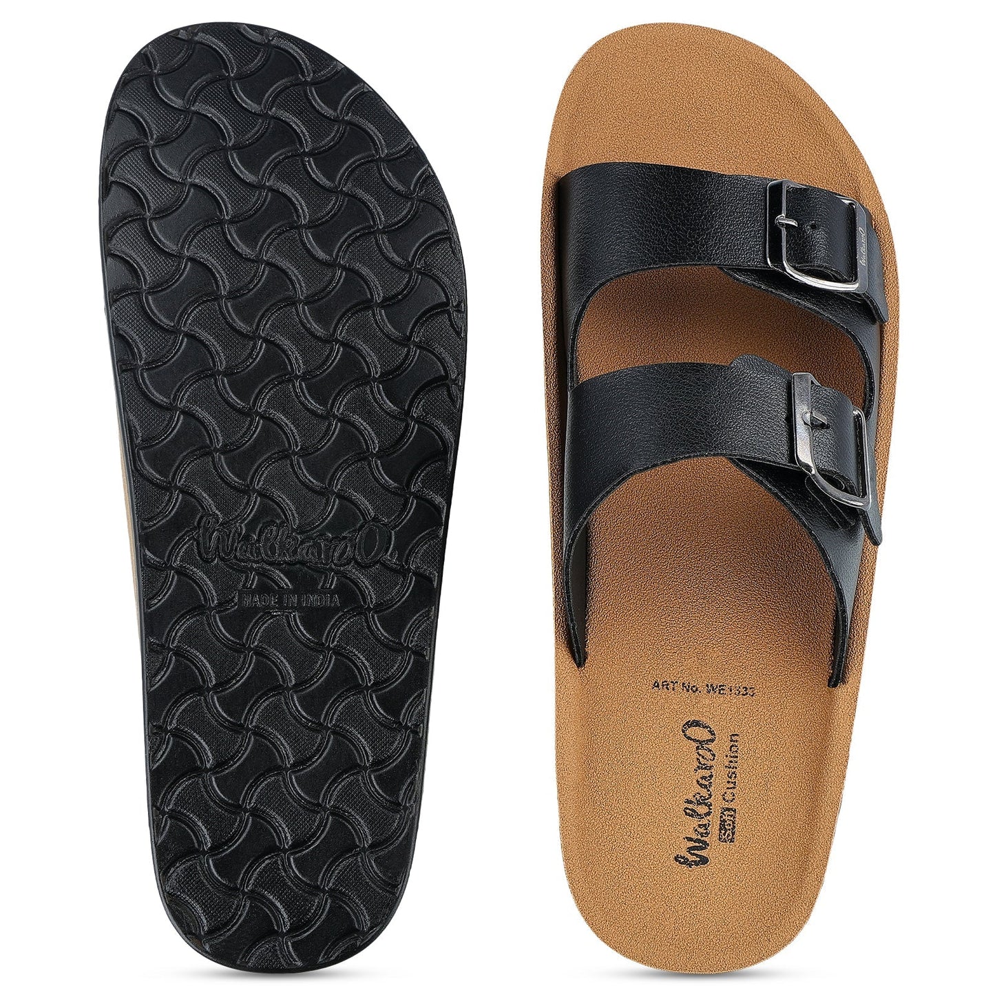 Walkaroo+ Men Sandals - WE1333 Black - Walkaroo Footwear