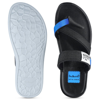Men's Cross Strap Sandals  - GG8210 Black Blue