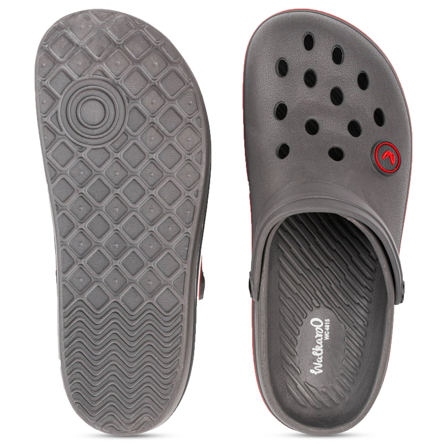 Walkaroo Mens Flip Flop Slippers - WC4815 Grey - Walkaroo Footwear