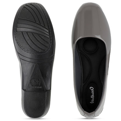 Walkaroo Womens Textured Belly Shoes - WC4985 Grey