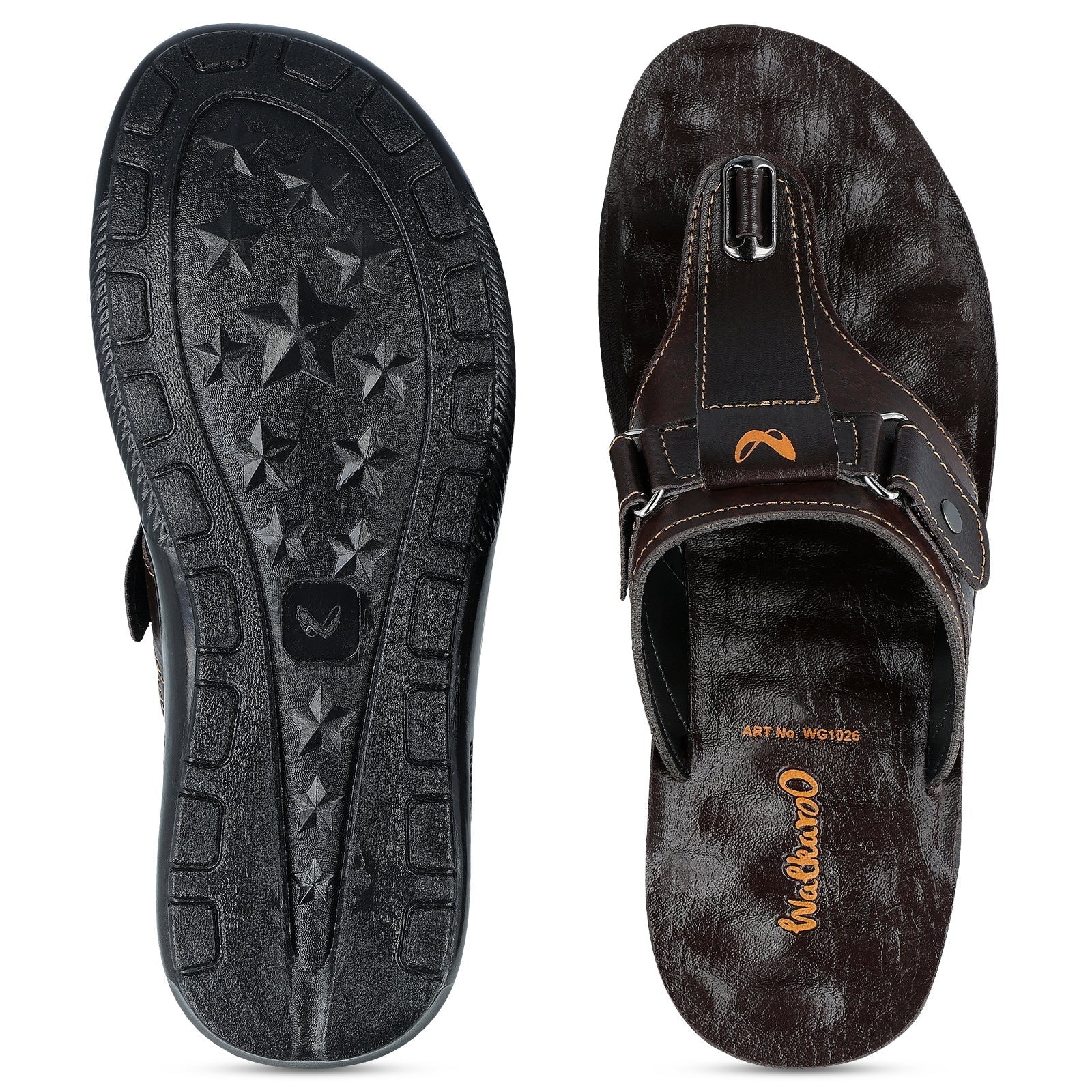 Walkaroo Men Sandal - WG1026 Brown - Walkaroo Footwear