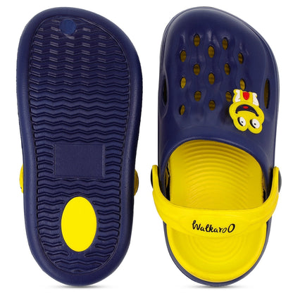 Walkaroo Boys Sandals Footwear - WK360 Navy Blue Yellow - Walkaroo Footwear