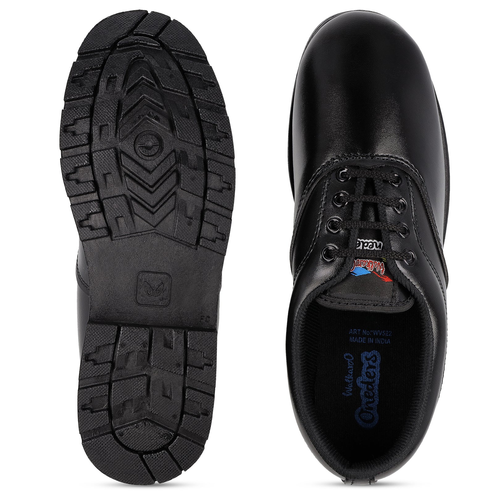 Walkaroo Senior boys School Shoes - WV522 Black - Walkaroo Footwear