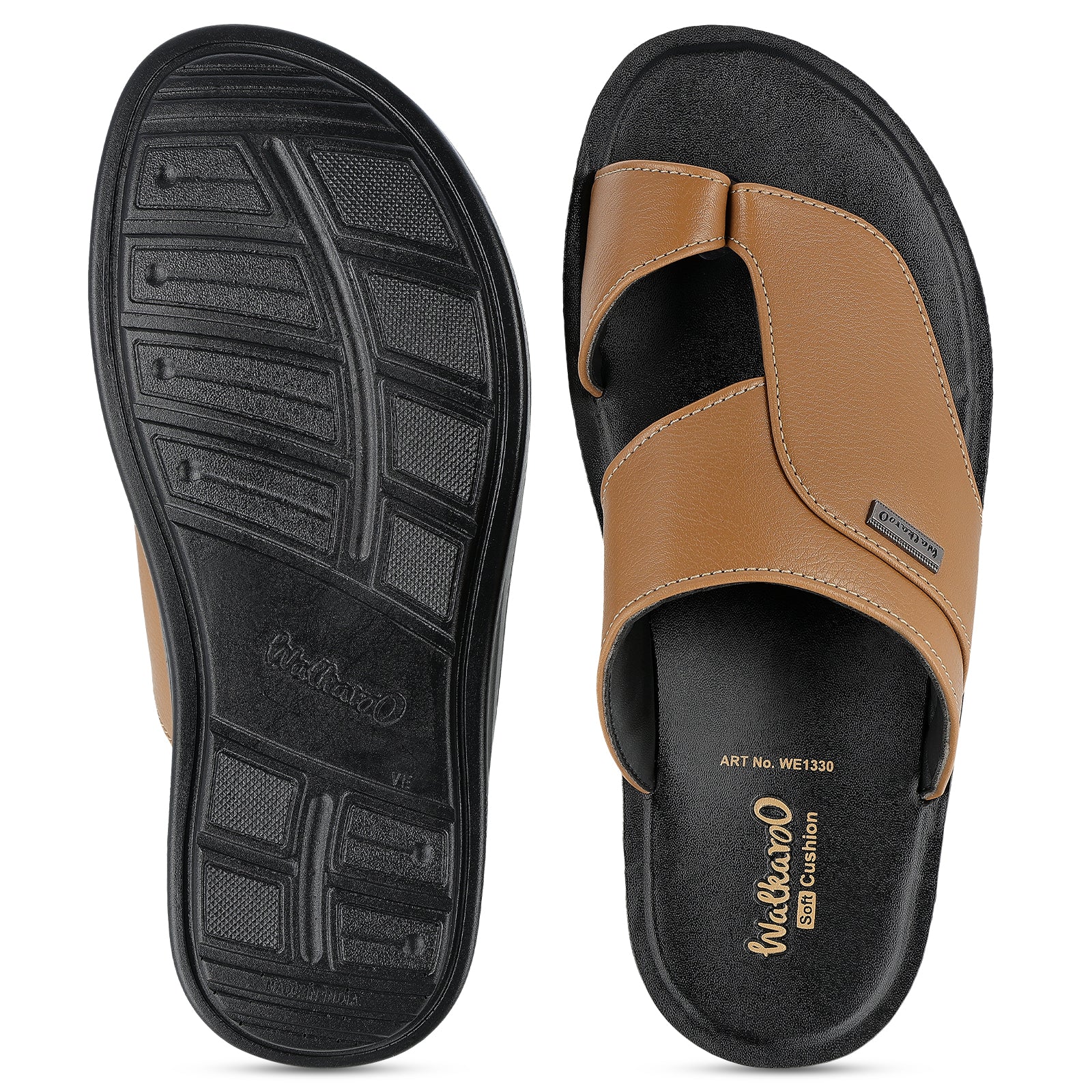 Walkaroo+ Men Sandals - WE1330 Chiku - Walkaroo Footwear