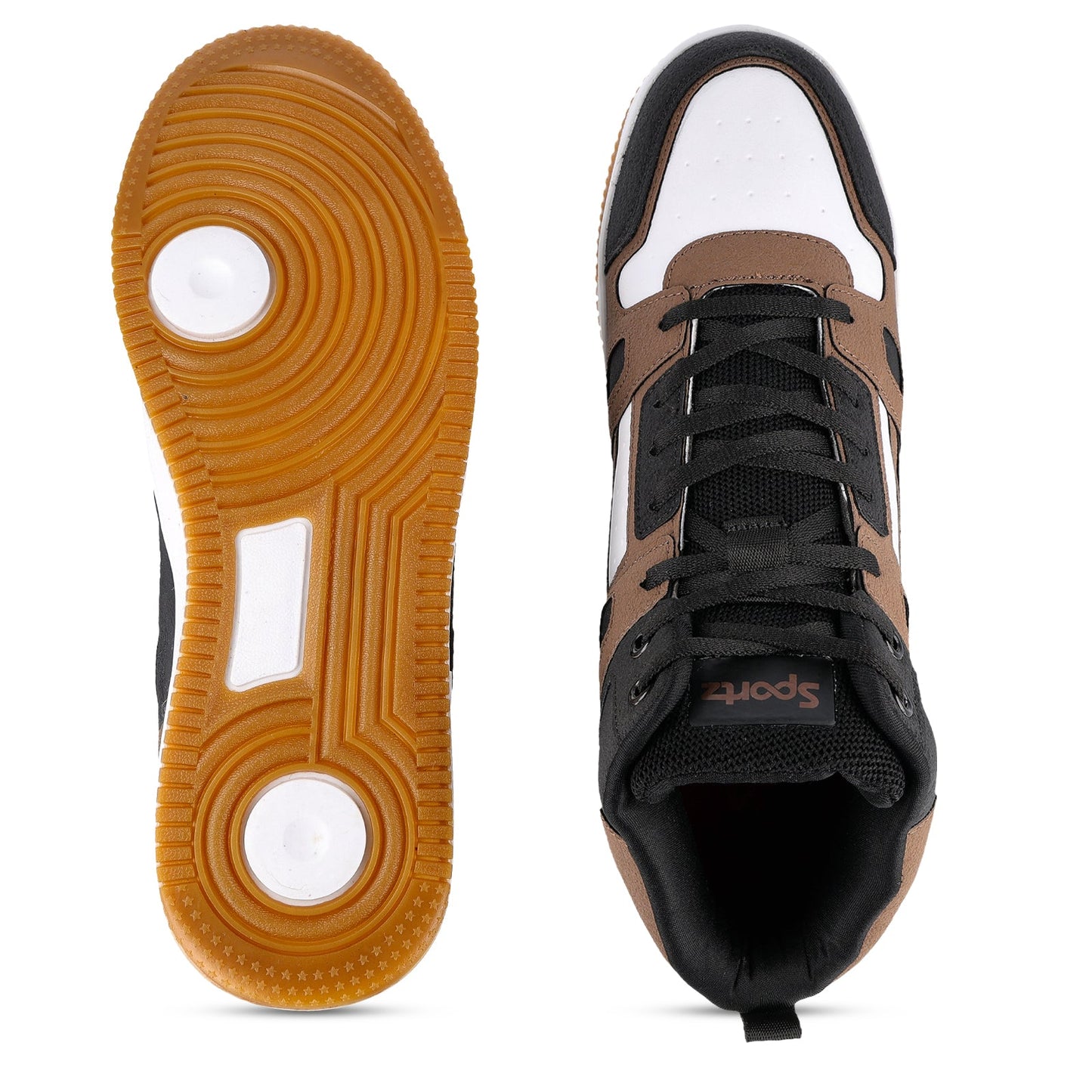 Men's High Top Sneakers - WY3466 Black Brown