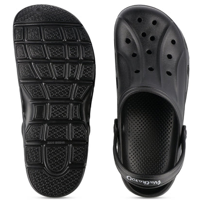 Walkaroo Mens Clogs - WC4838 Black - Walkaroo Footwear