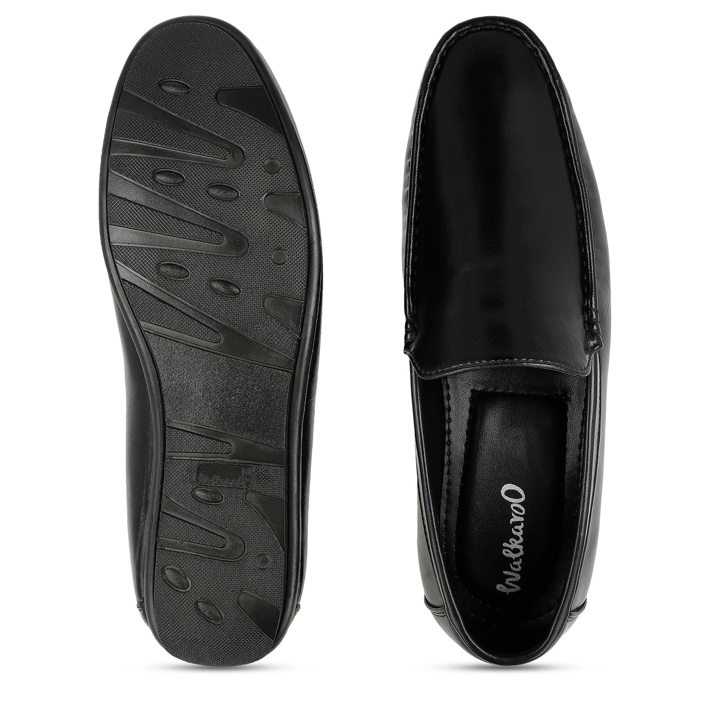 Walkaroo Men Loafer Formal Shoes - WF6018 Black - Walkaroo Footwear