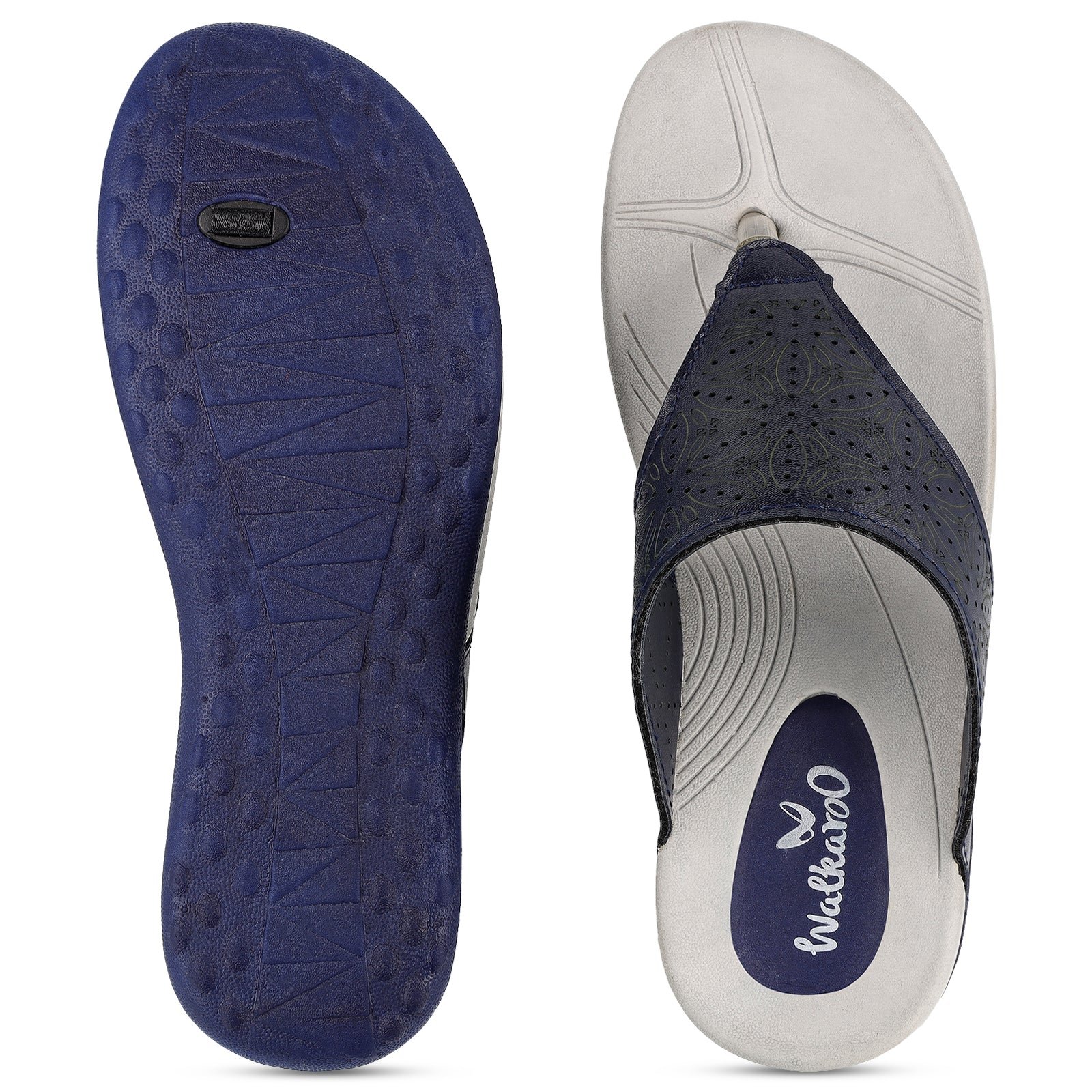 Walkaroo Womens Sandal - WC4981 Blue - Walkaroo Footwear