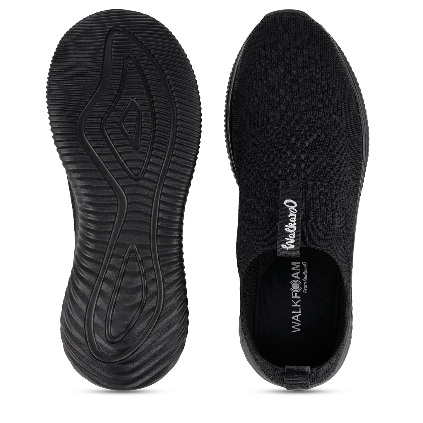 Men`s Slip-on Walking Shoes - WS9551 Black Black