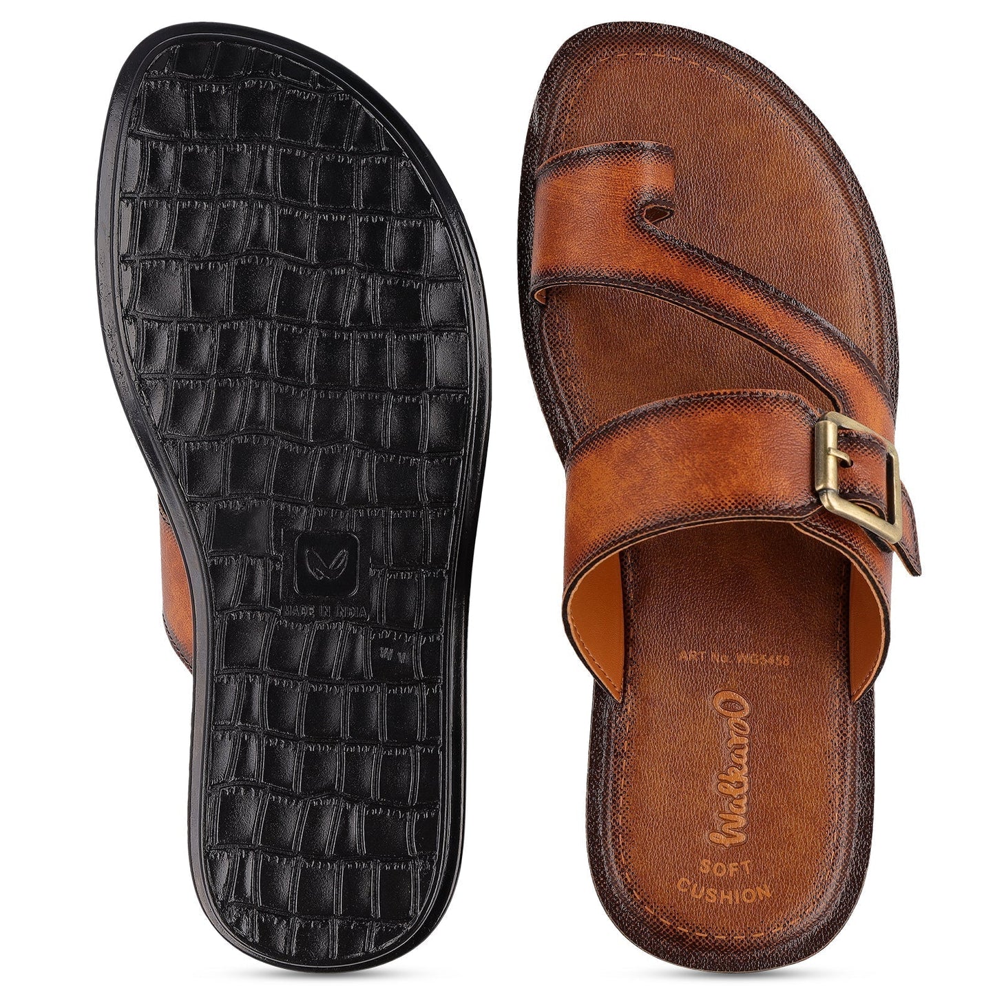 Walkaroo Men Sandals - WG5458 Tan - Walkaroo Footwear