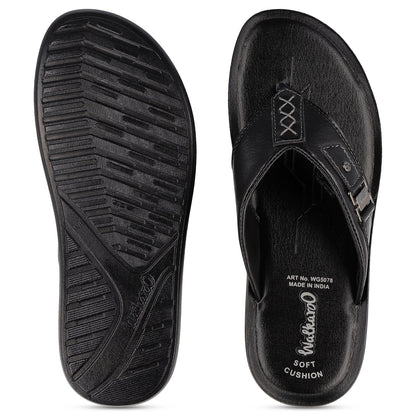 Walkaroo Men Sandal - WG5078 Black - Walkaroo Footwear