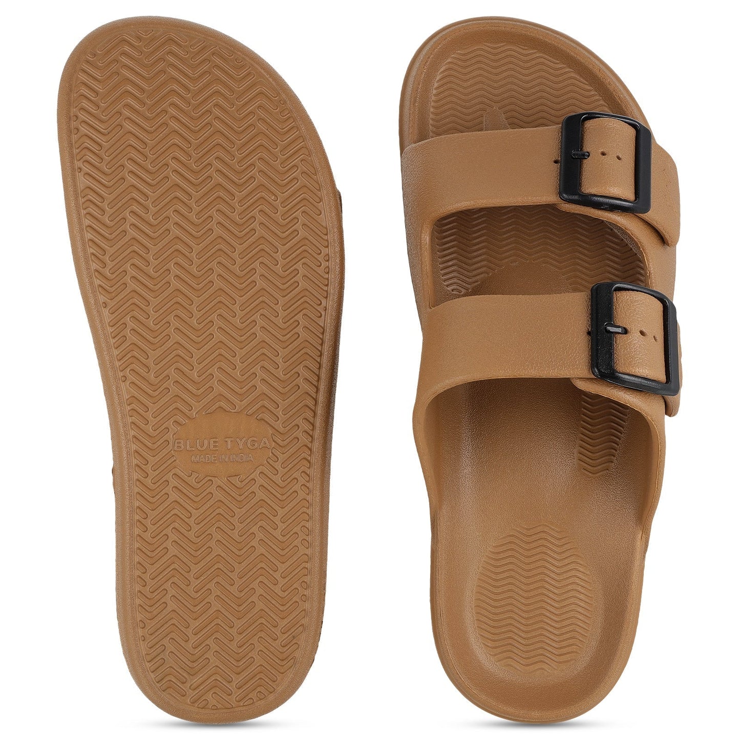 Walkaroo Men Casual Flip-Flop - WC4822 Tan - Walkaroo Footwear