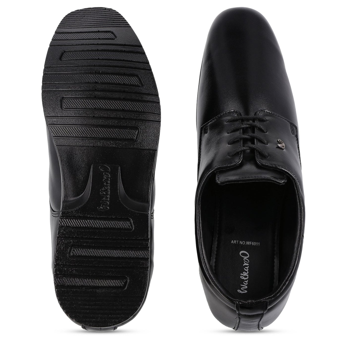 Walkaroo Xgo Men Derby Formal Shoes - WF6011 Black - Walkaroo Footwear