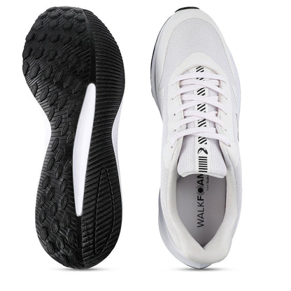 Walkaroo Men Lace-up Training Shoes - WS9063 White - Walkaroo Footwear