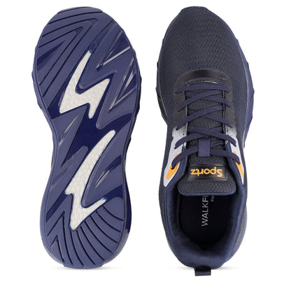 ZYLOK Men's Lace-up Sports Shoe - Navy Blue