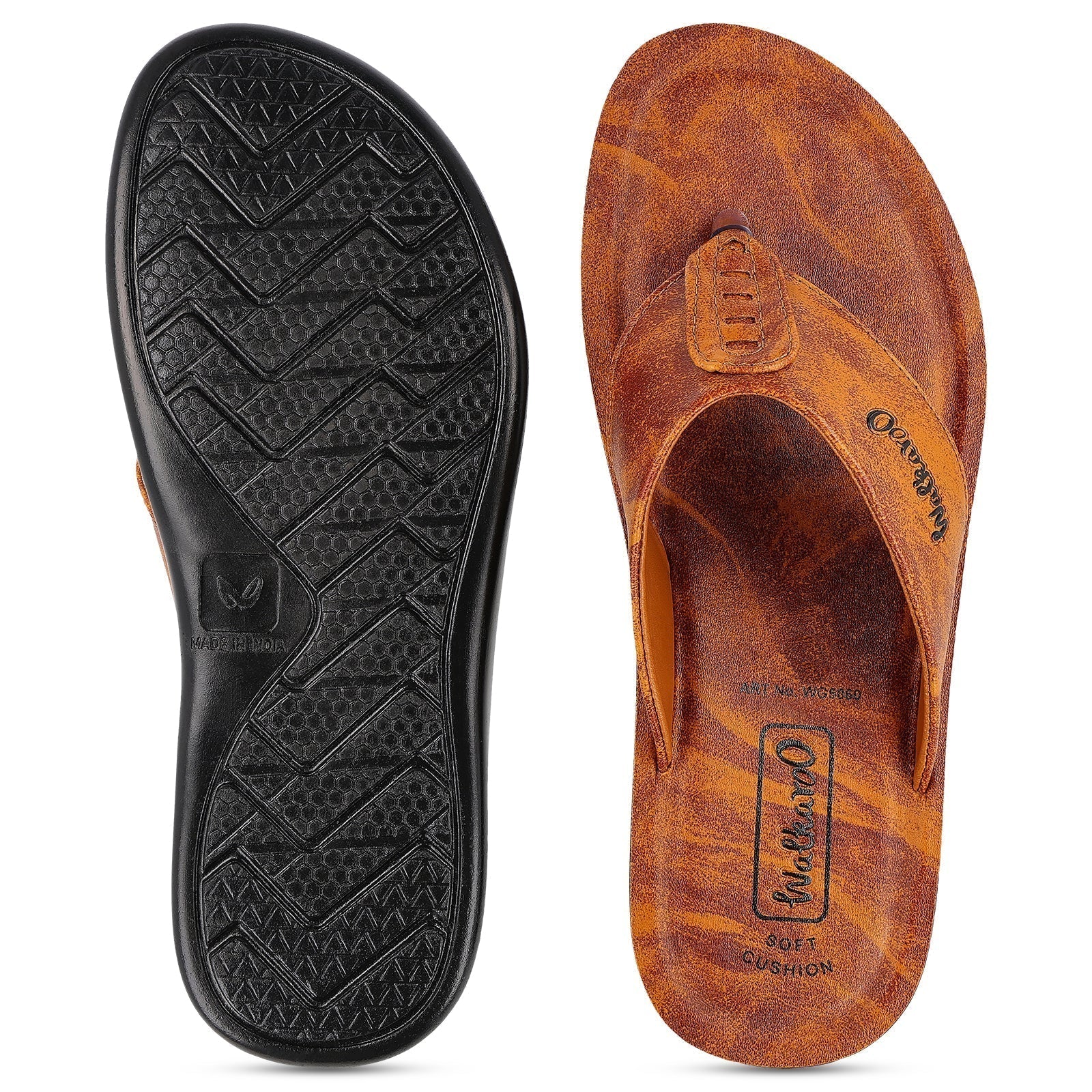 Walkaroo Men Sandals - WG5060 Tan - Walkaroo Footwear