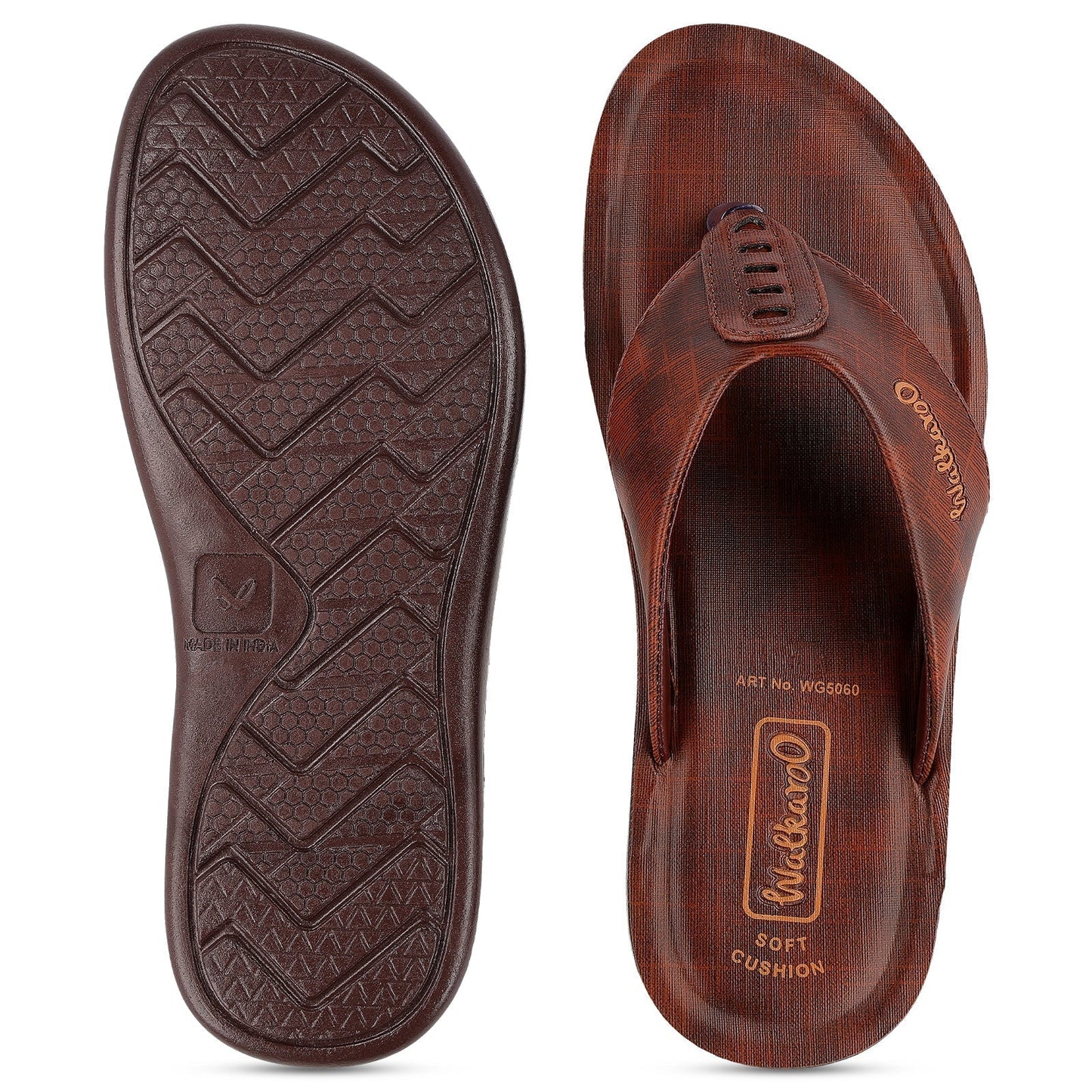 Walkaroo Men Sandals - WG5060 Brown - Walkaroo Footwear