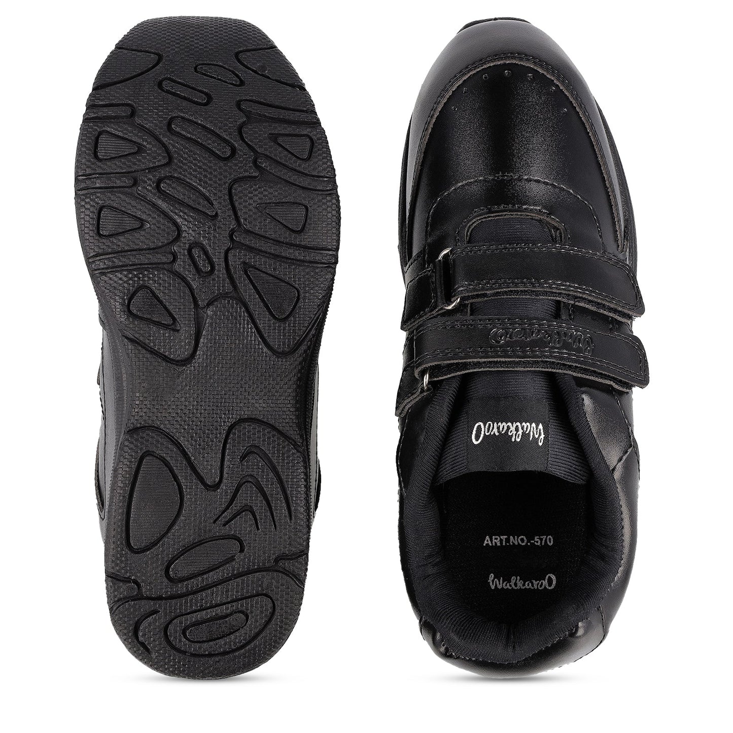 Walkaroo Senior Boys School Shoes - 570 Black - Walkaroo Footwear