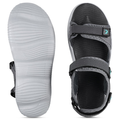 Walkaroo Men Strappy Floater Sandals - WC4334 Grey - Walkaroo Footwear