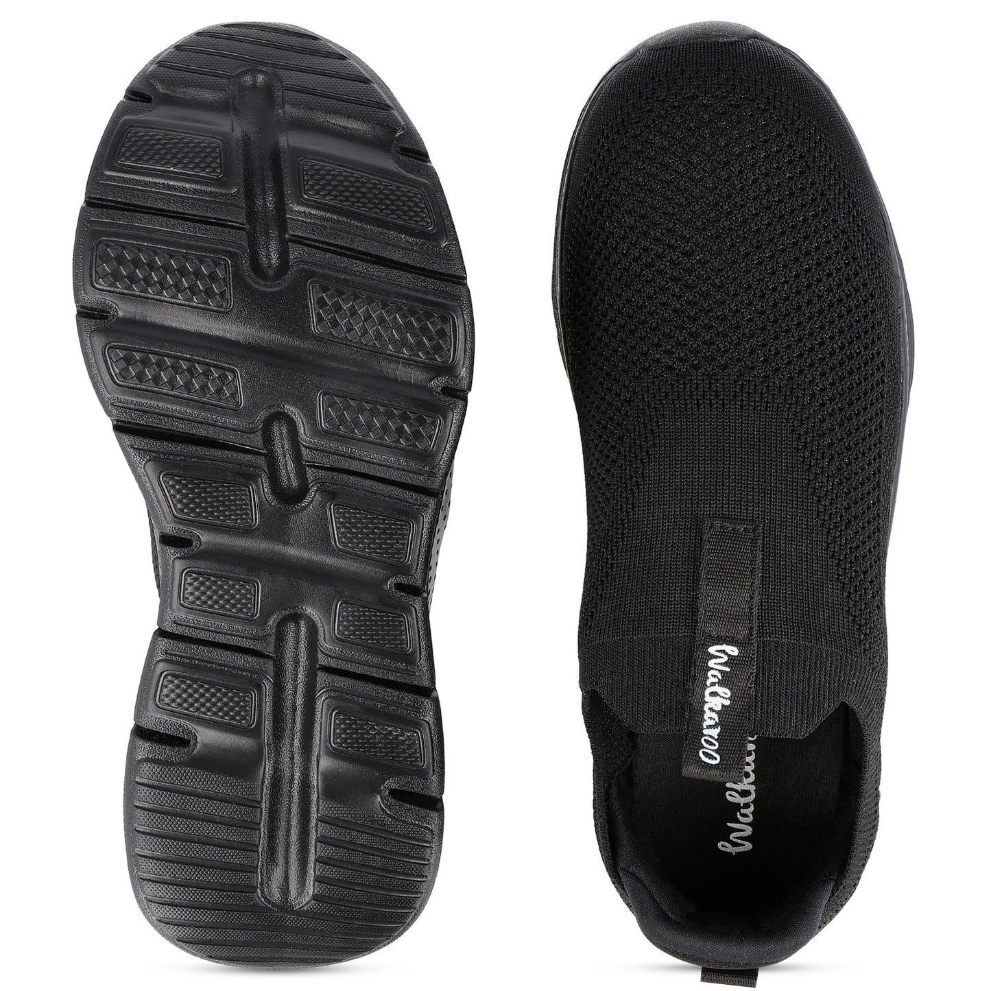 Walkaroo Men Sports Shoe - WS9571 Black Black - Walkaroo Footwear