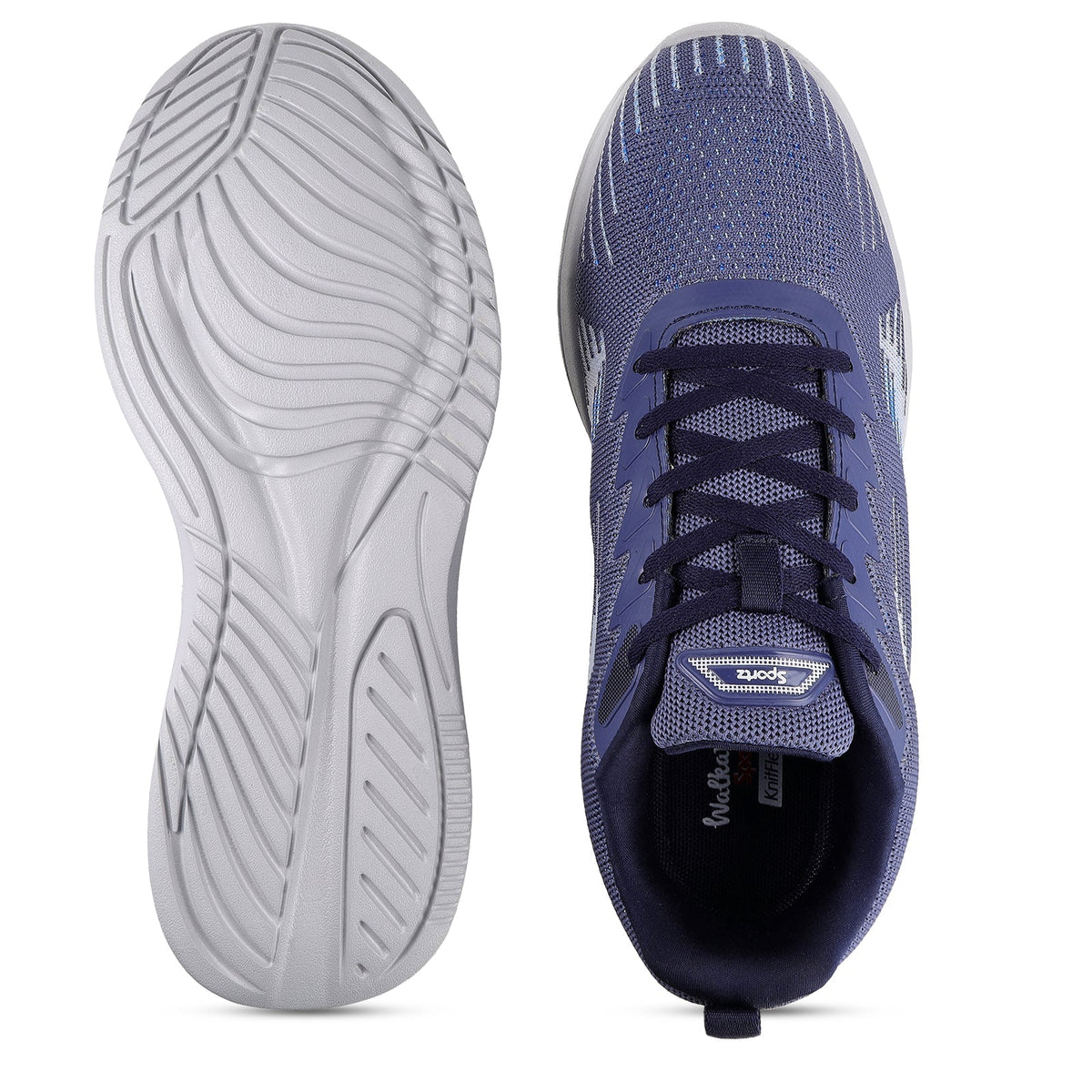 WALKAROO MEN WALKING SHOES - WS9584 NAVY BLUE