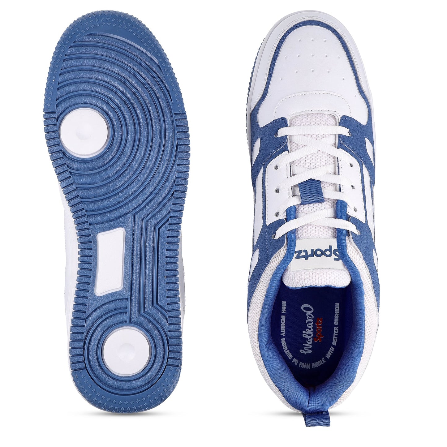 Walkaroo Men's Sneakers - WY3344 White Blue