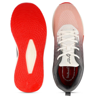 Men's Lace-up Sports Shoe - WS9119 White Red