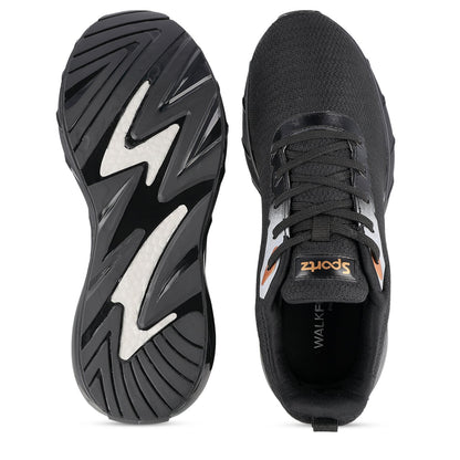 ZYLOK Men's Lace-up Sports Shoe - Black Gold