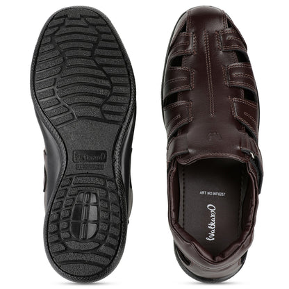 Walkaroo Roman Sandals Mens - WF6257 Brown - Walkaroo Footwear