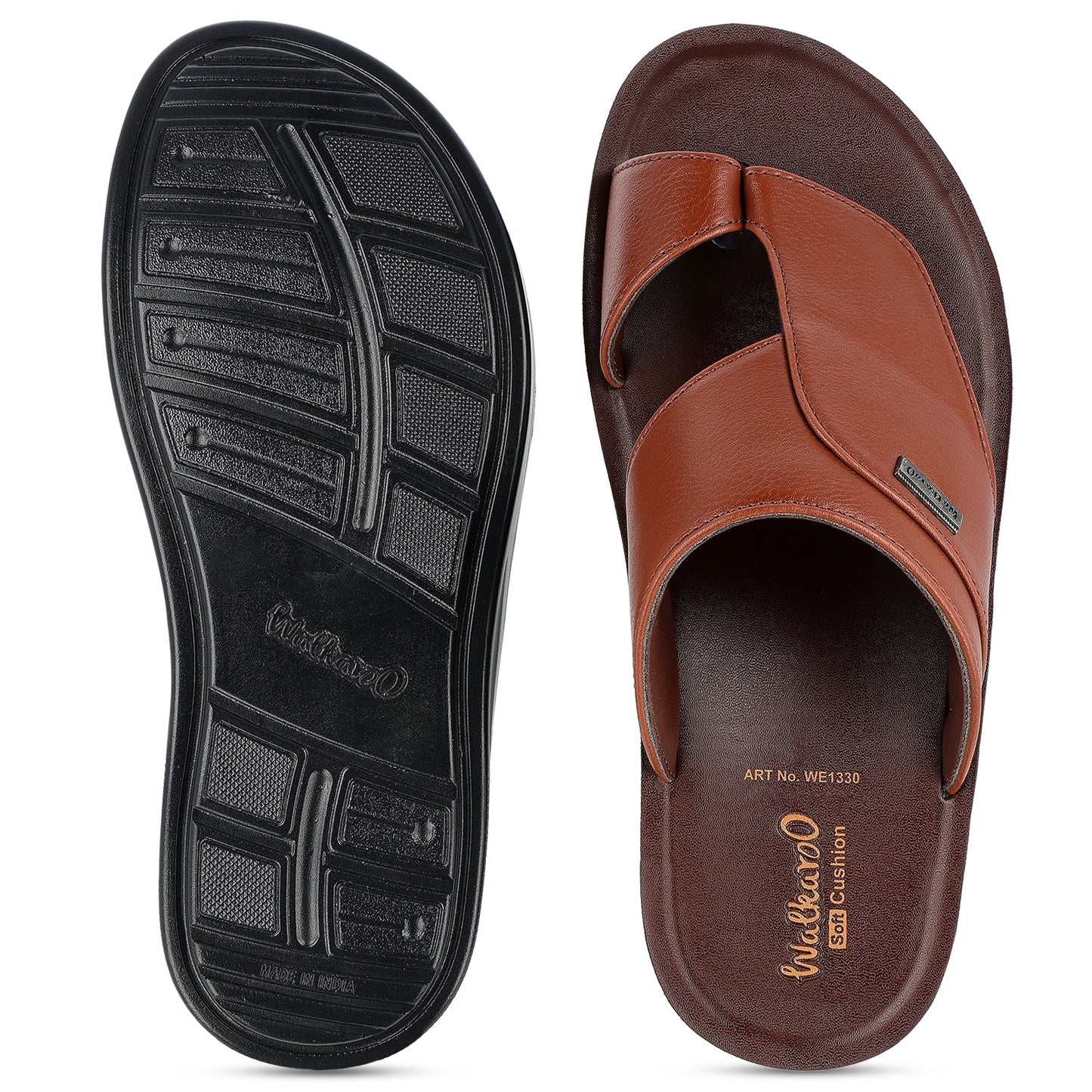 Walkaroo+ Men Sandals - WE1330 B Brown - Walkaroo Footwear