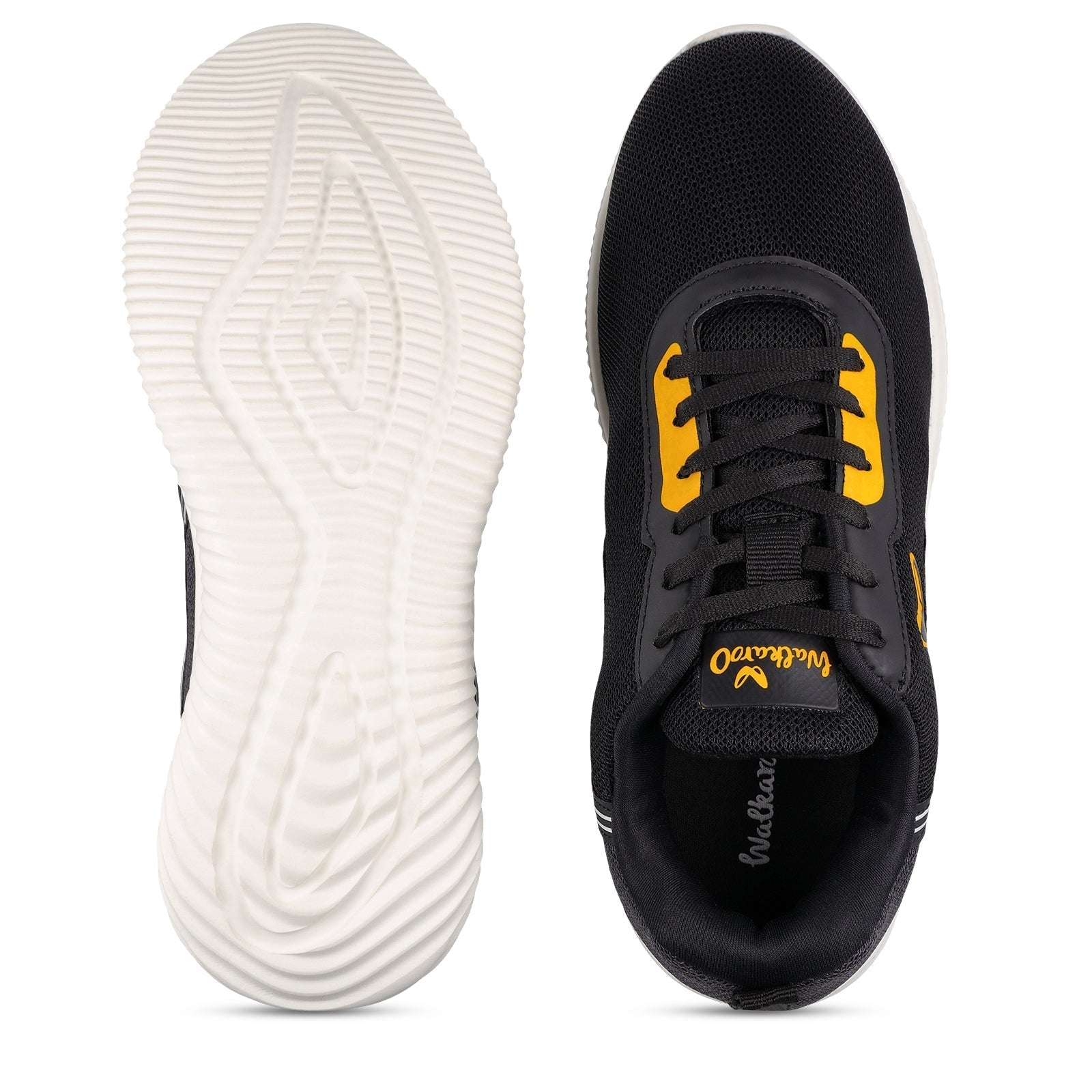 Walkaroo Men Lace-Up Training Shoes - WS9552 Black - Walkaroo Footwear